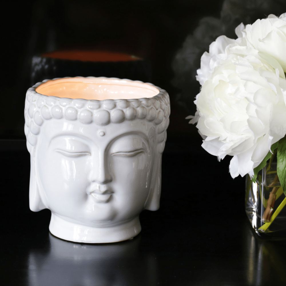 white-ceramic-buddha-head-candle-with-3-cotton-wicks-and-soy-wax