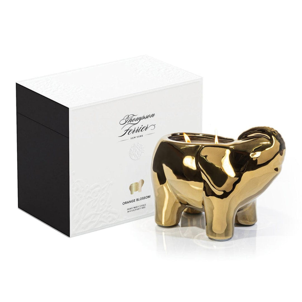 Gold Elephant Scented Candle With Beautiful Designed Gifting Box Perfect For Every Occasion