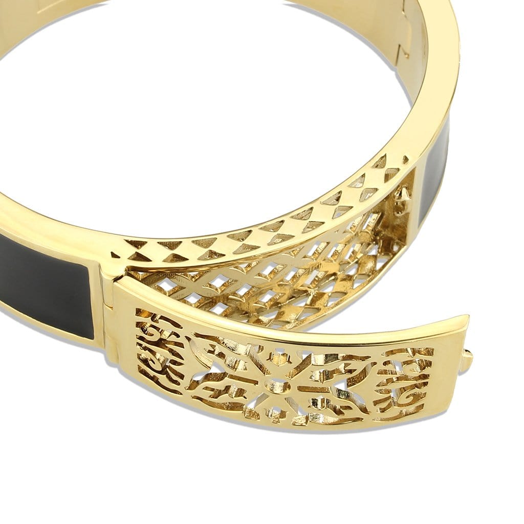 black enamel gold plated bracelet with fragrance insert 3 e2cc7fd7 92bb 4921 8fa4 17a6d86a8e5f