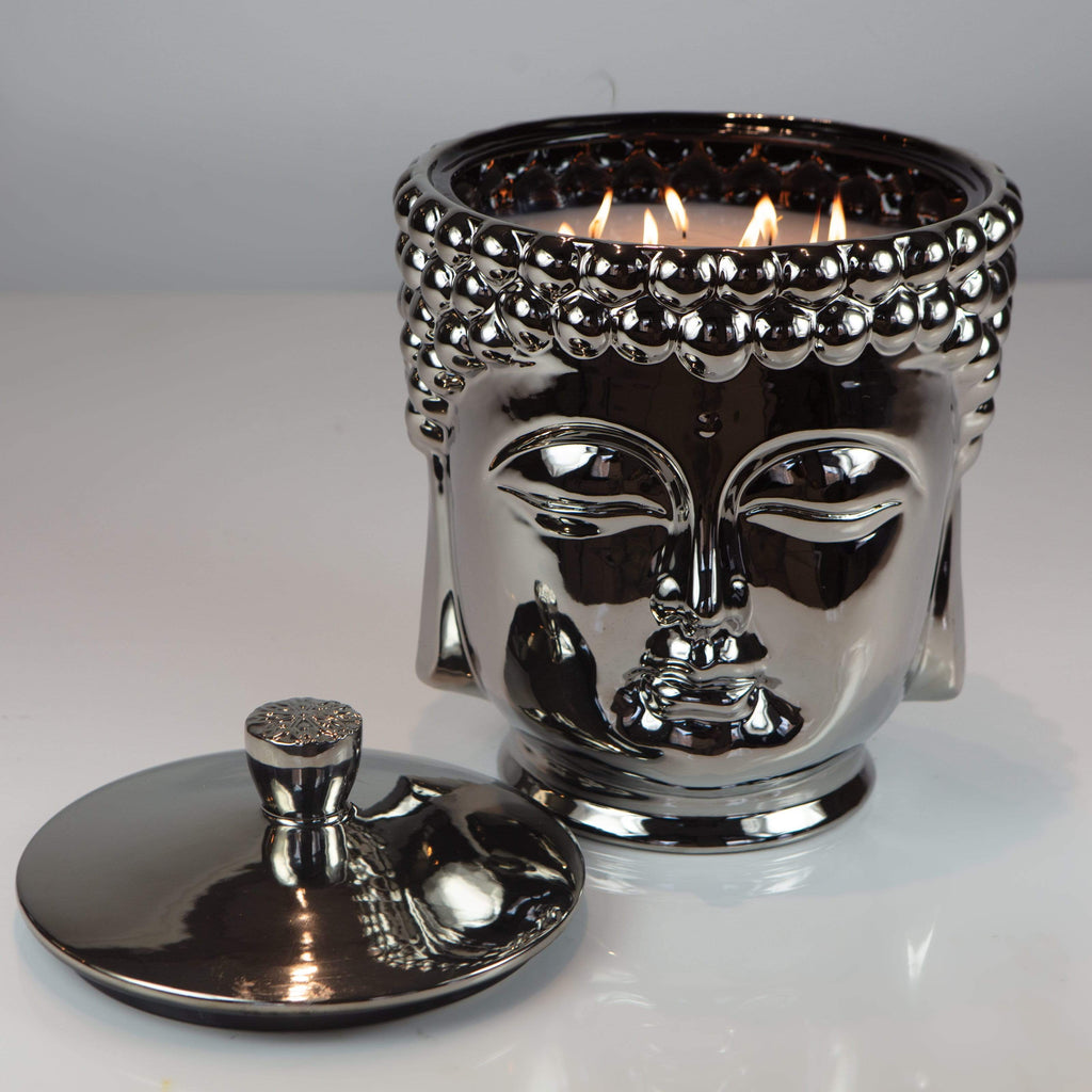 silver-ceramic-buddha-head-candle-with-cotton-wicks-and-soy-wax-essential-oils
