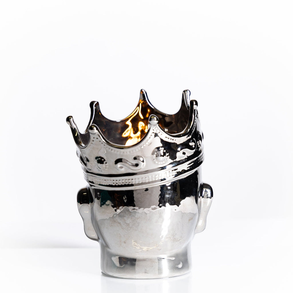 silver-ceramic-biggie-smalls-head-candle-wearing-a-crown-with-soy-wax-cotton-wicks